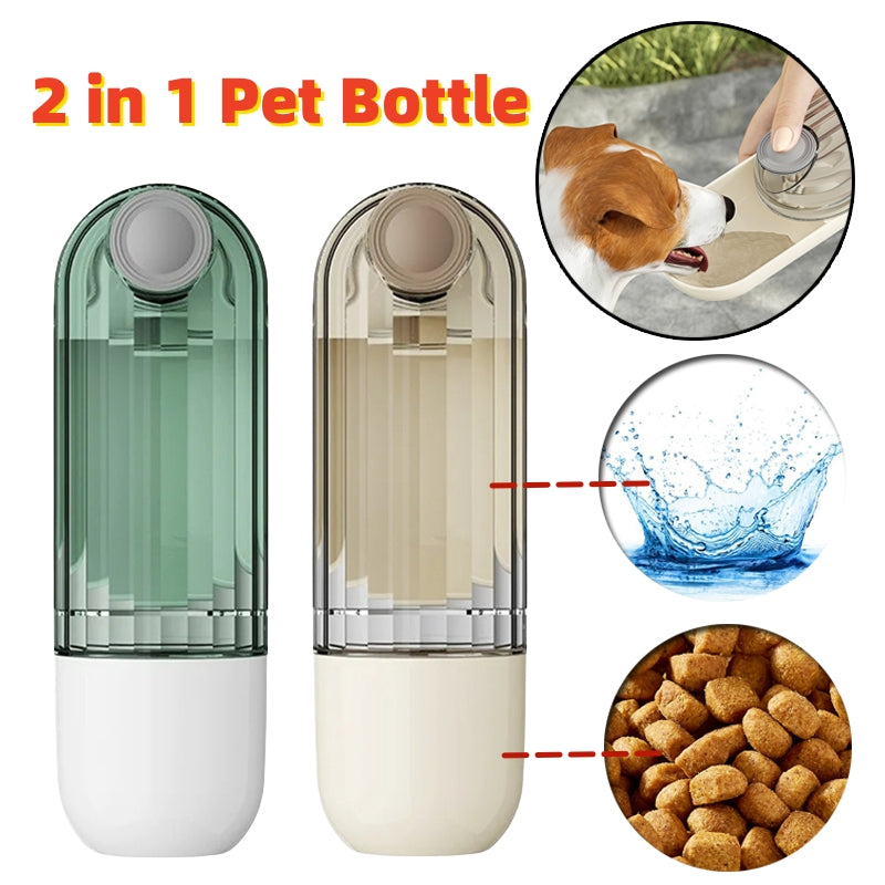 2 In 1 Pet Water Cup Portable Feeder